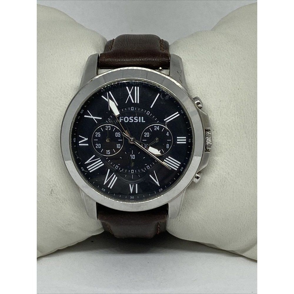 Fossil FS4812 Men's Brown Leather Analog Dial Quar